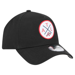 Black Atlanta Braves New Era 9FORTY A-Frame Adjustable Hat