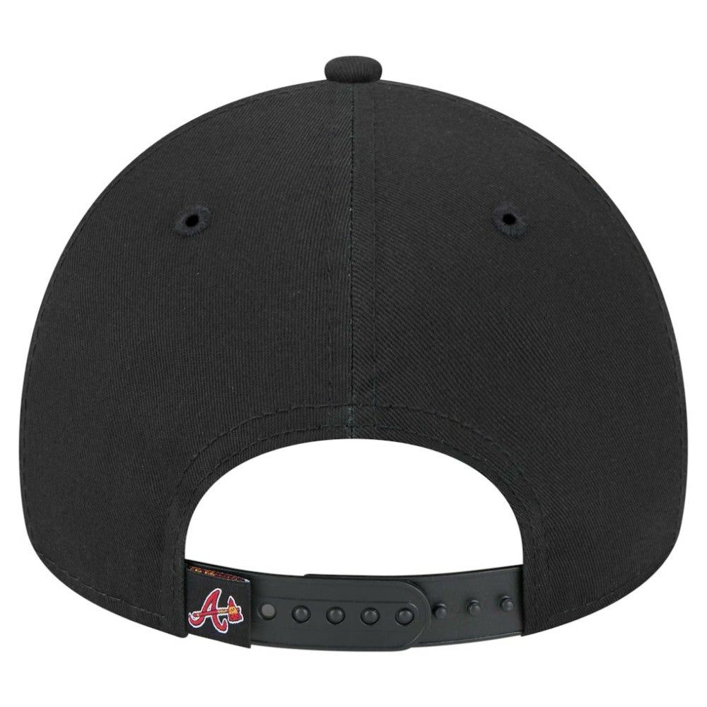 Black Atlanta Braves New Era 9FORTY A-Frame Adjustable Hat