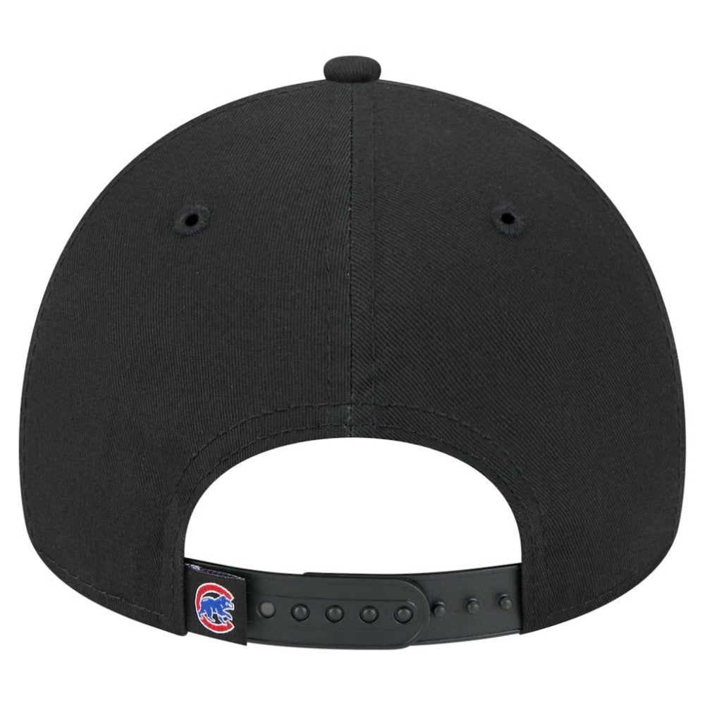 Black Chicago Cubs New Era 9FORTY A-Frame Adjustable Hat