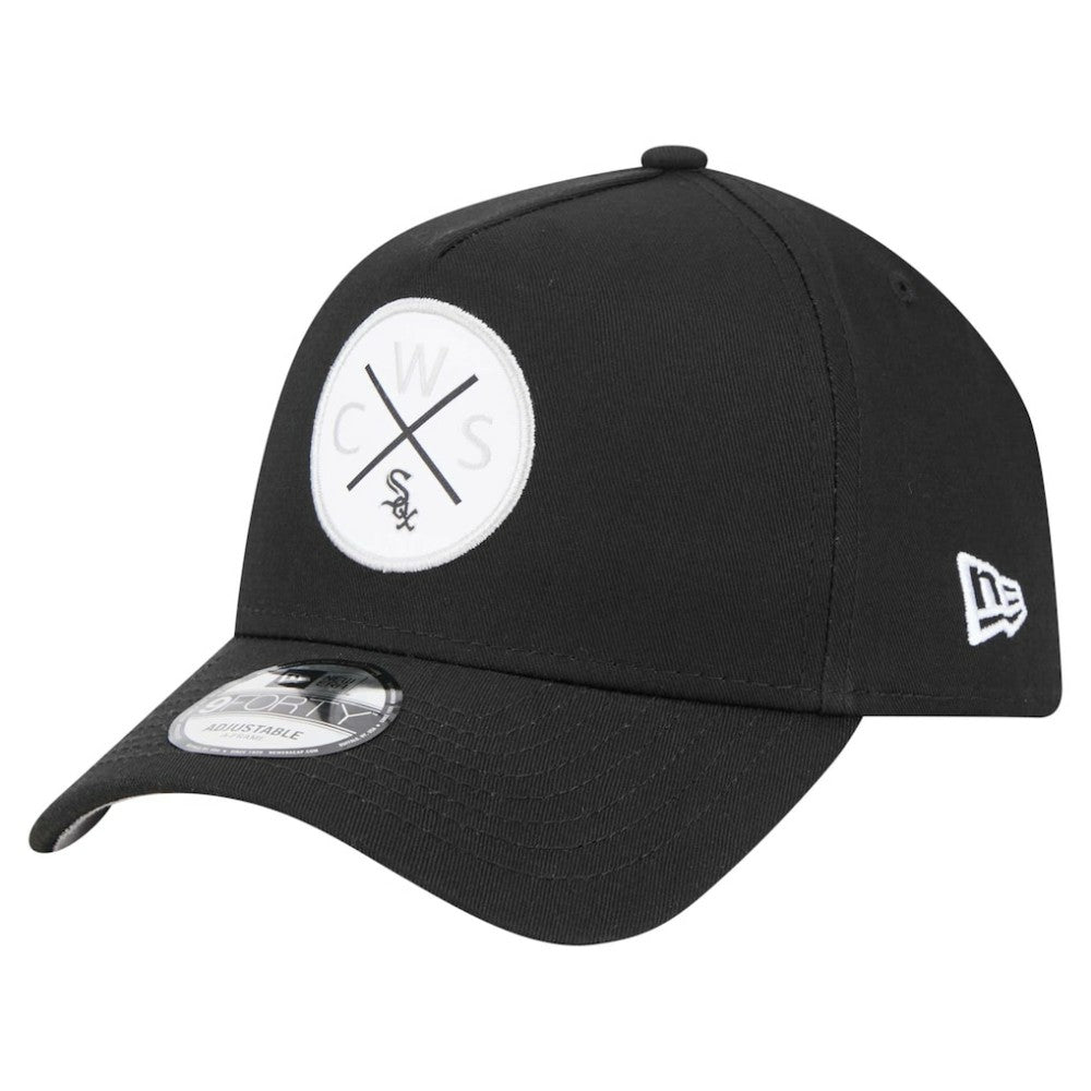 Black Chicago White Sox New Era 9FORTY A-Frame Adjustable Hat