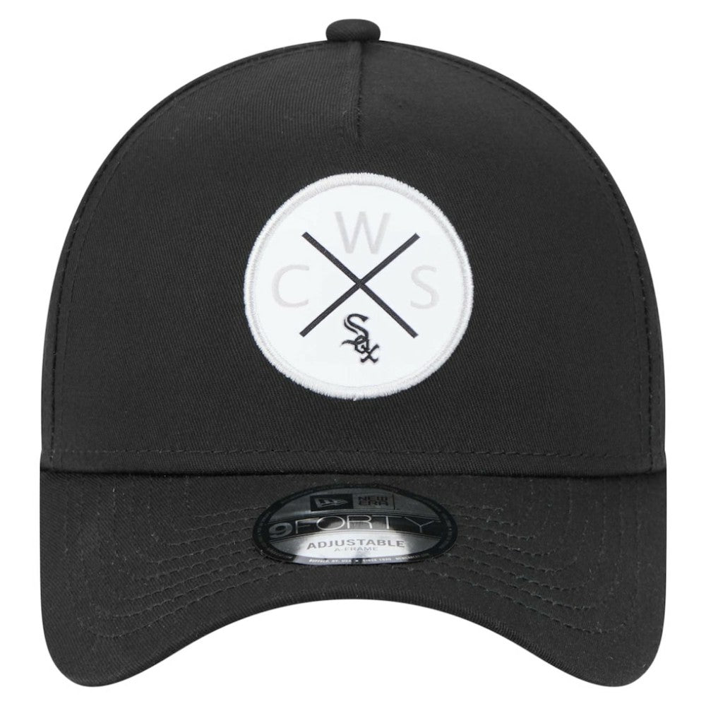 Black Chicago White Sox New Era 9FORTY A-Frame Adjustable Hat