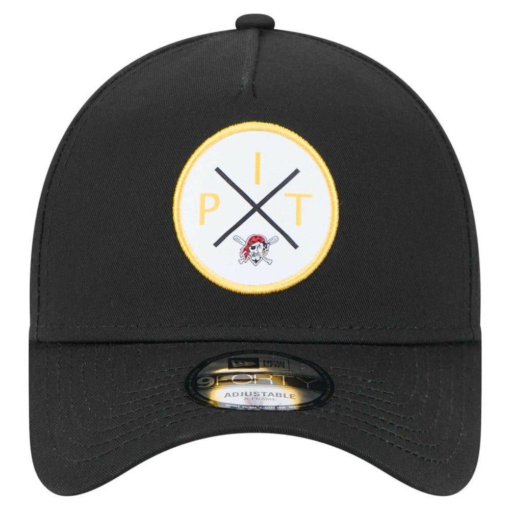 Black Pittsburgh Pirates New Era 9FORTY A-Frame Adjustable Hat