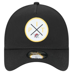 Black Pittsburgh Pirates New Era 9FORTY A-Frame Adjustable Hat