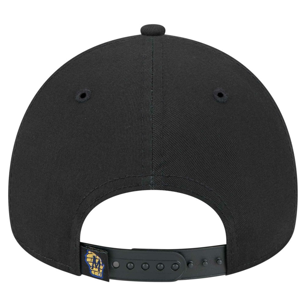 Black Milwaukee Brewers New Era 9FORTY A-Frame Adjustable Hat