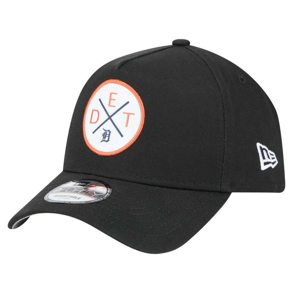 Black Detroit Tigers New Era 9FORTY A-Frame Adjustable Hat