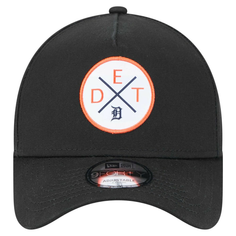 Black Detroit Tigers New Era 9FORTY A-Frame Adjustable Hat