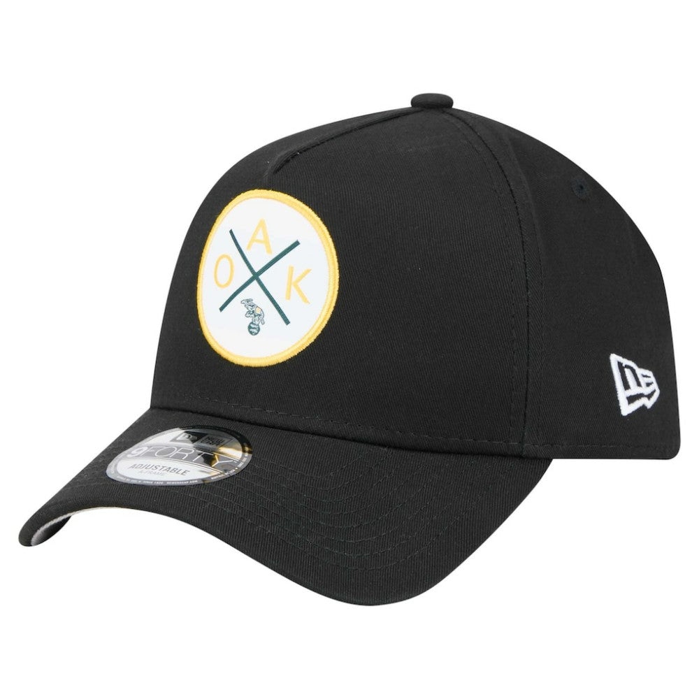 Black Oakland Athletics New Era 9FORTY A-Frame Adjustable Hat