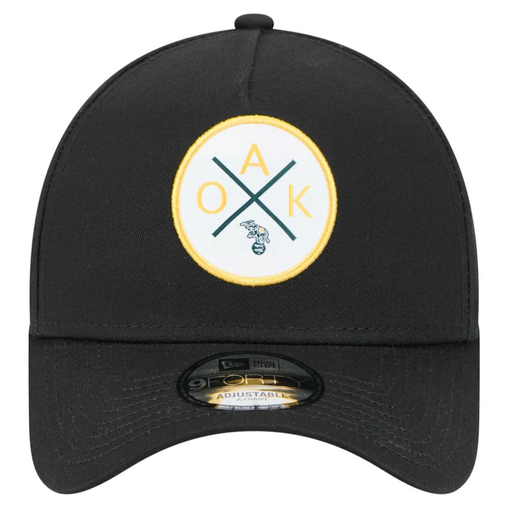 Black Oakland Athletics New Era 9FORTY A-Frame Adjustable Hat
