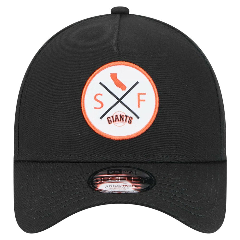 Black San Francisco Giants New Era 9FORTY A-Frame Adjustable Hat