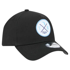 Black Tampa Bay Rays New Era 9FORTY A-Frame Adjustable Hat