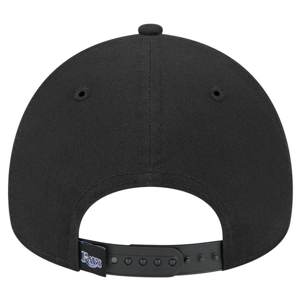 Black Tampa Bay Rays New Era 9FORTY A-Frame Adjustable Hat