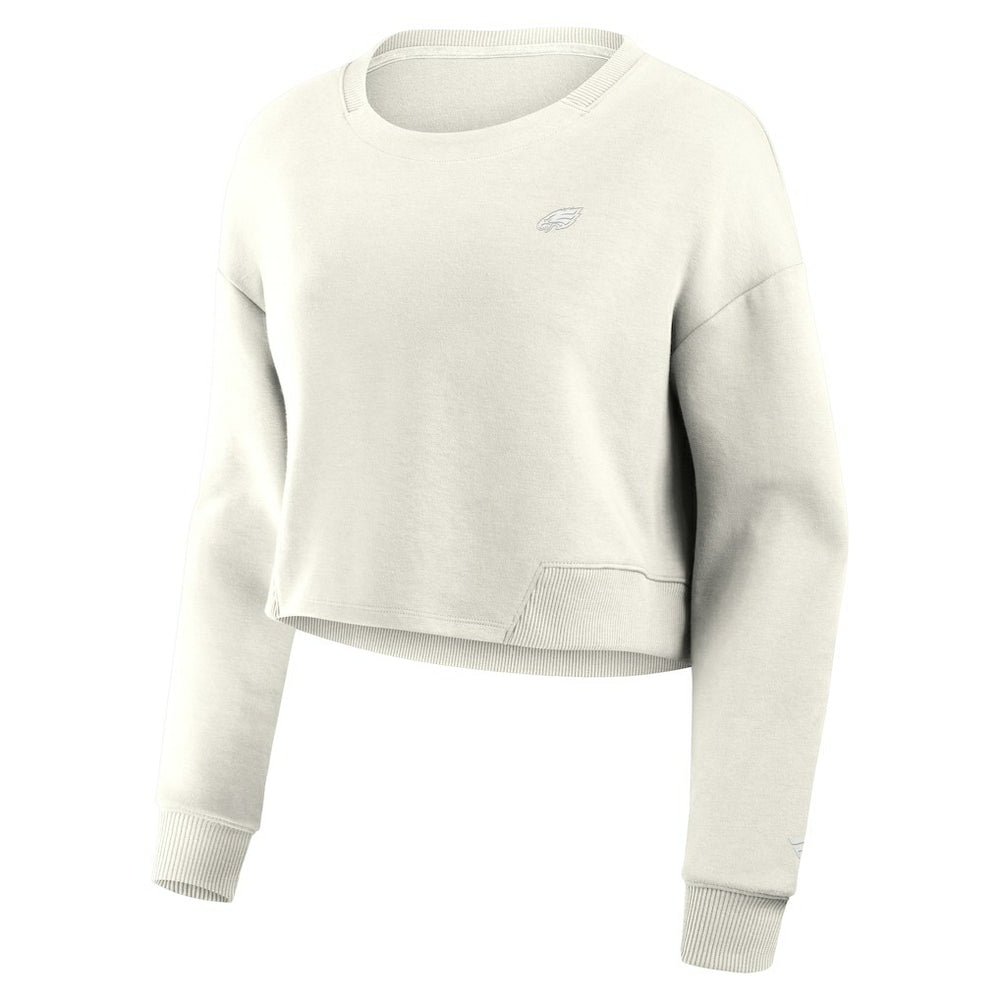 Women's Studio Tri-Blend Cropped Pullover Sweatshirt - Philadelphia Eagles Pullover