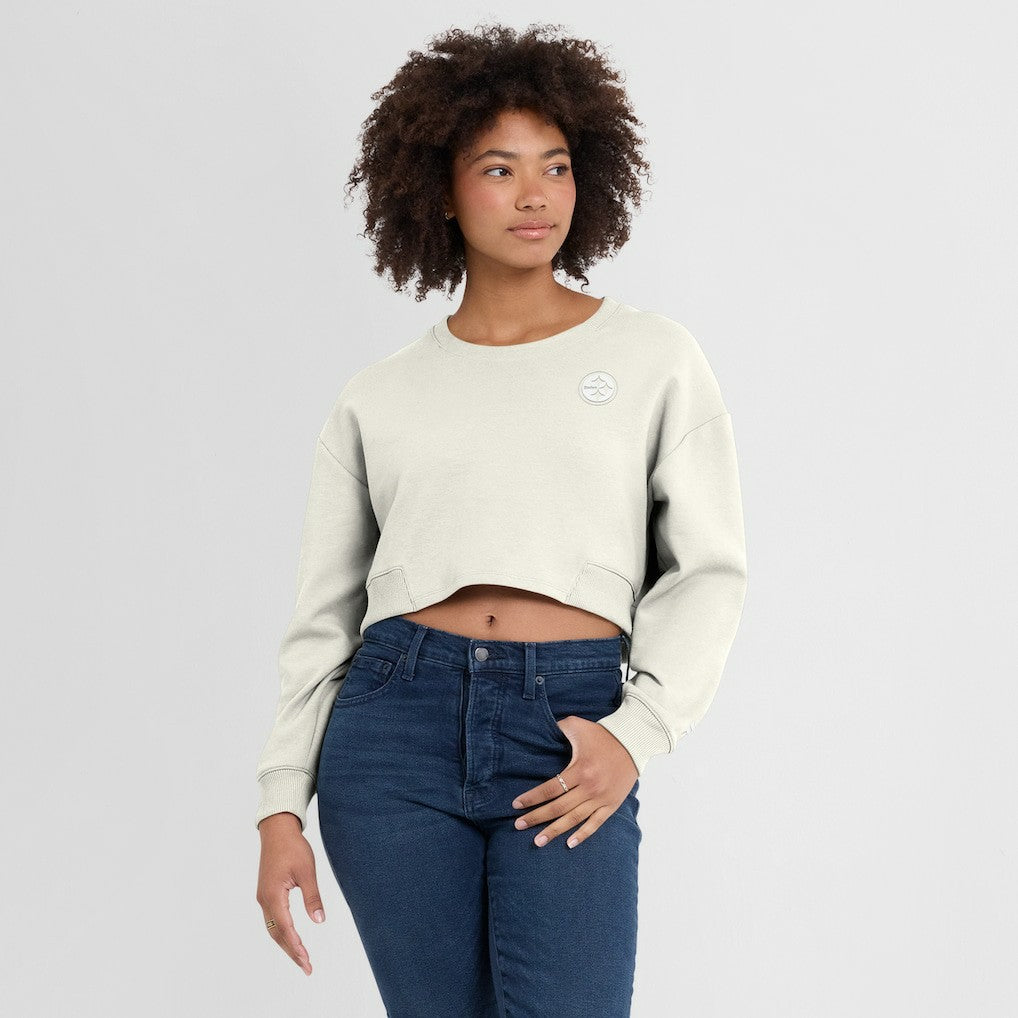 Women's Studio Tri-Blend Cropped Pullover Sweatshirt - Pittsburgh Steelers Pullover