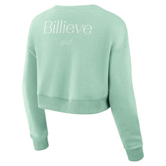 Women's Studio Tri-Blend Cropped Pullover Sweatshirt - Buffalo Bills Pullover