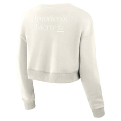 Women's Studio Tri-Blend Cropped Pullover Sweatshirt - Dallas Cowboys Pullover