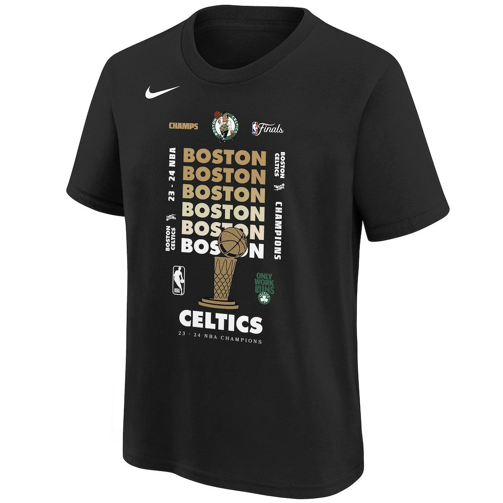 Nike Boston Celtics Youth 2024 NBA Finals Champions Expressive T-Shirt