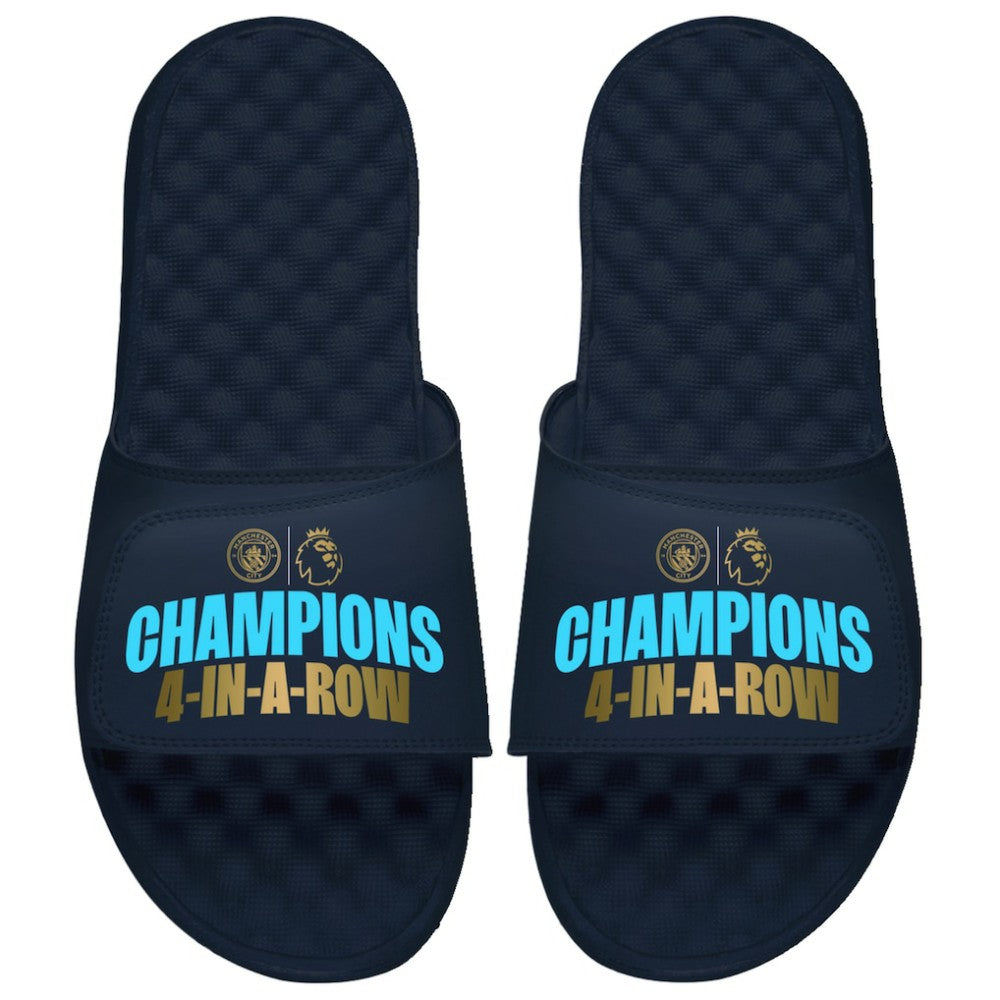 Manchester City ISlide Youth Four-Time Consecutive Premier League Champions Slide Sandals