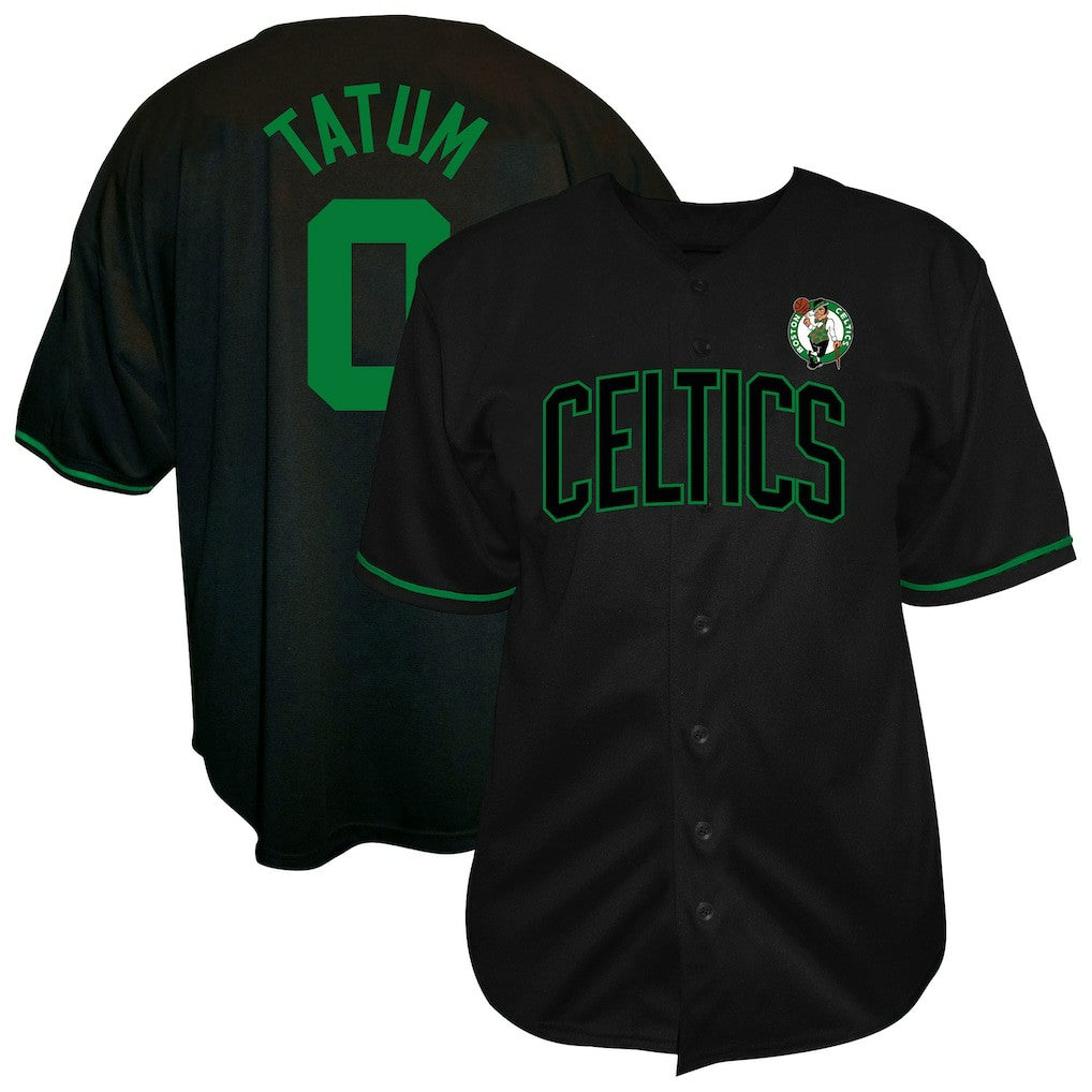 Jayson Tatum Boston Celtics Profile Big & Tall Name & Number Button-Up Jersey