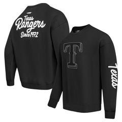 Black Texas Rangers Pro Standard Paint The City Dropped Shoulder Pullover Sweatshirt