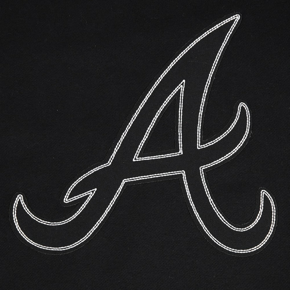 Black Atlanta Braves Pro Standard Paint The City Dropped Shoulder Pullover Sweatshirt