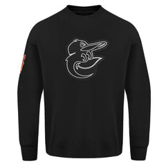 Black Baltimore Orioles Pro Standard Paint The City Dropped Shoulder Pullover Sweatshirt