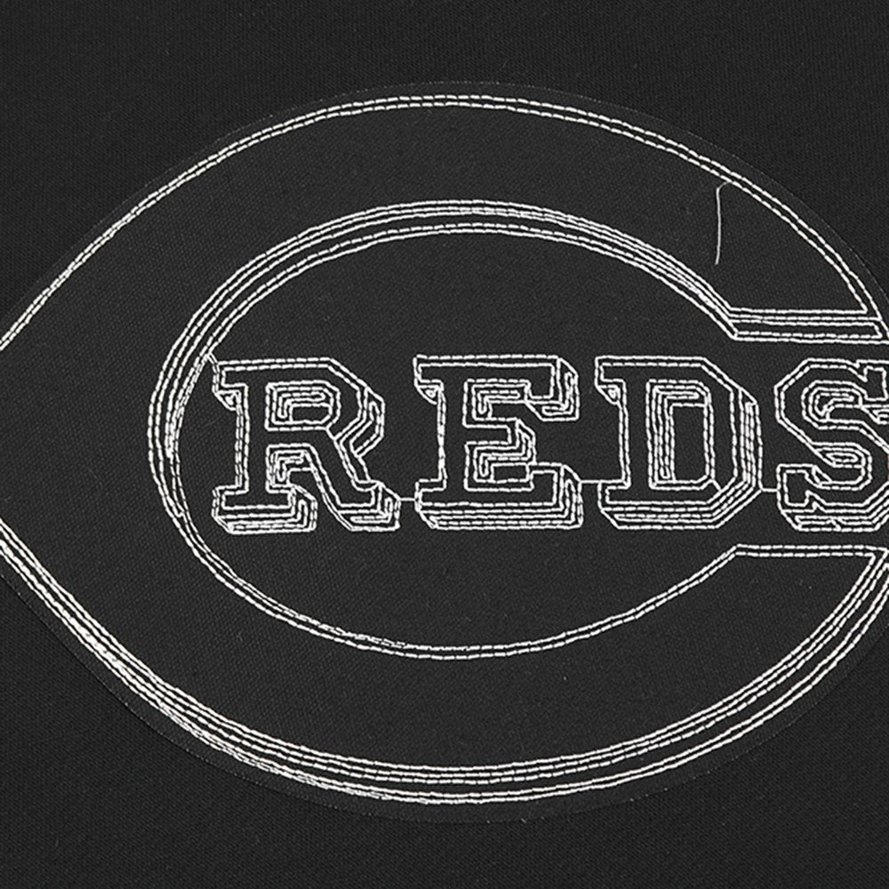 Black Cincinnati Reds Pro Standard Paint The City Dropped Shoulder Pullover Sweatshirt