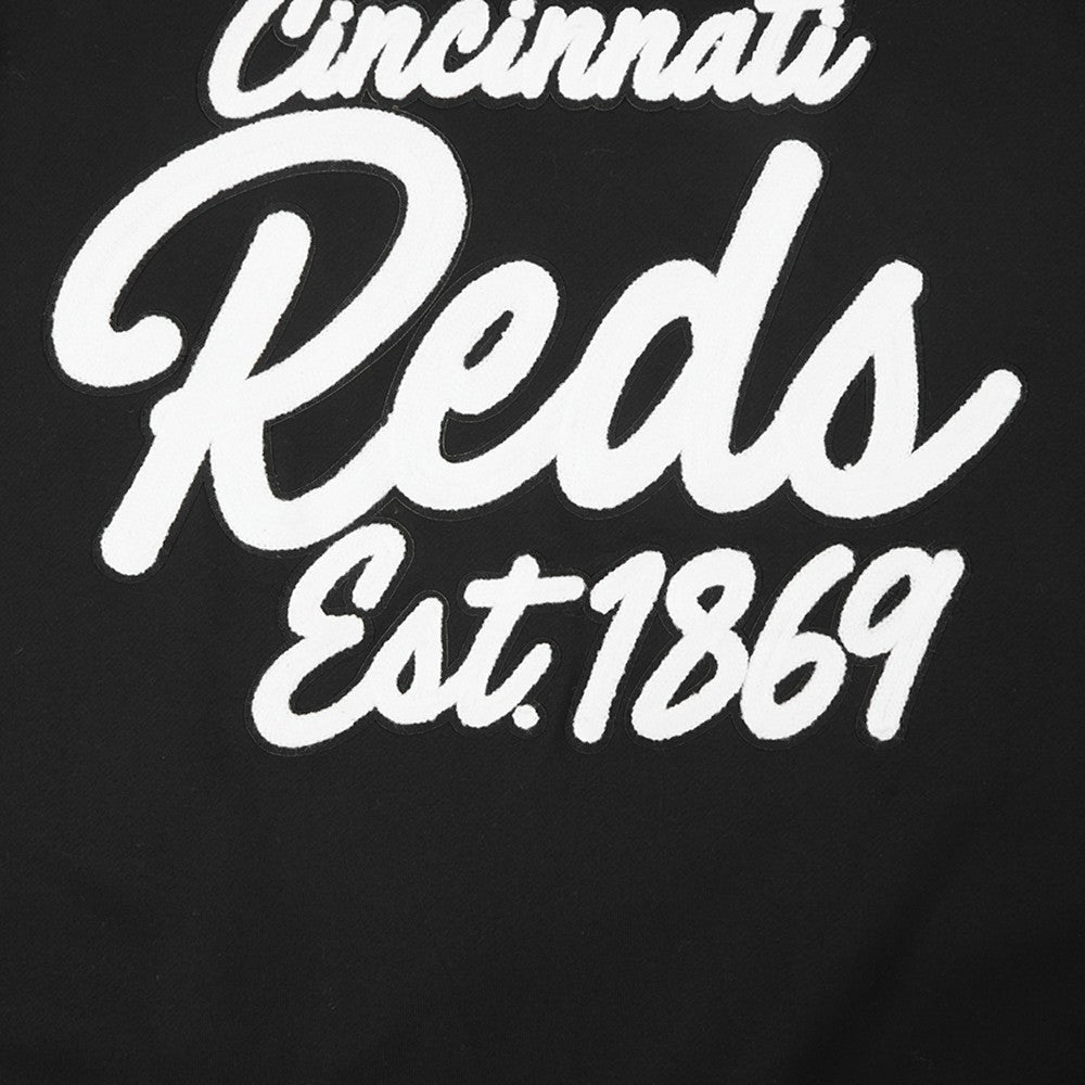 Black Cincinnati Reds Pro Standard Paint The City Dropped Shoulder Pullover Sweatshirt