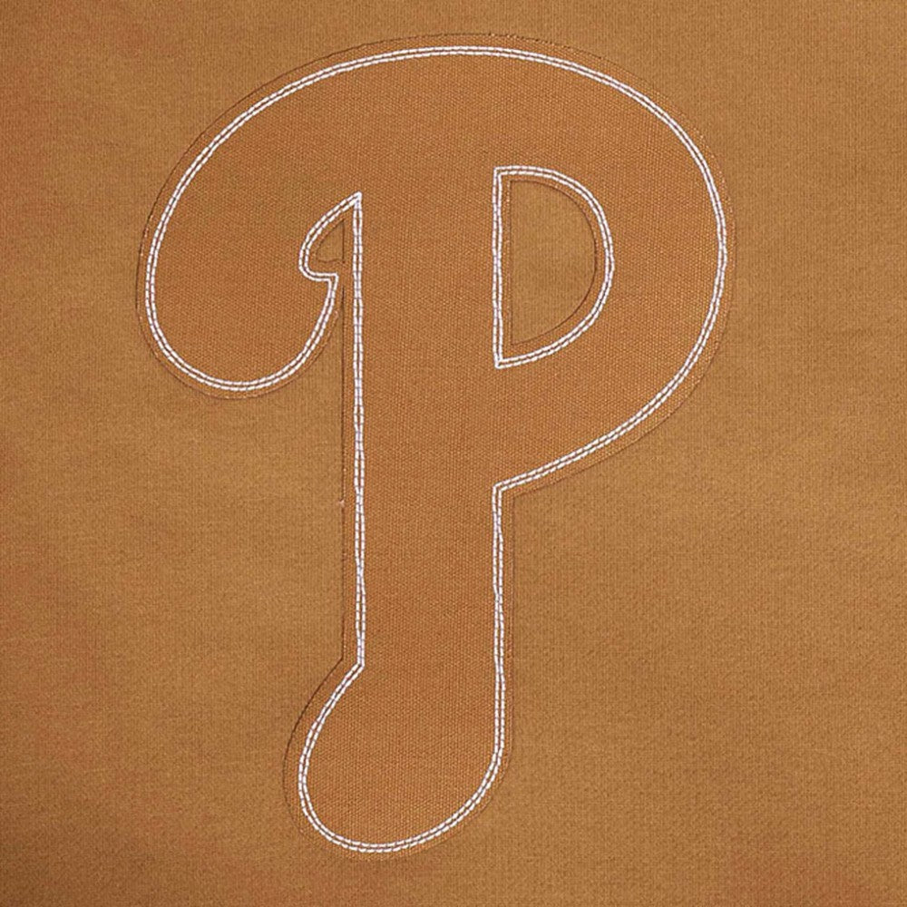 Brown Philadelphia Phillies Pro Standard Paint The City Dropped Shoulder Pullover Sweatshirt
