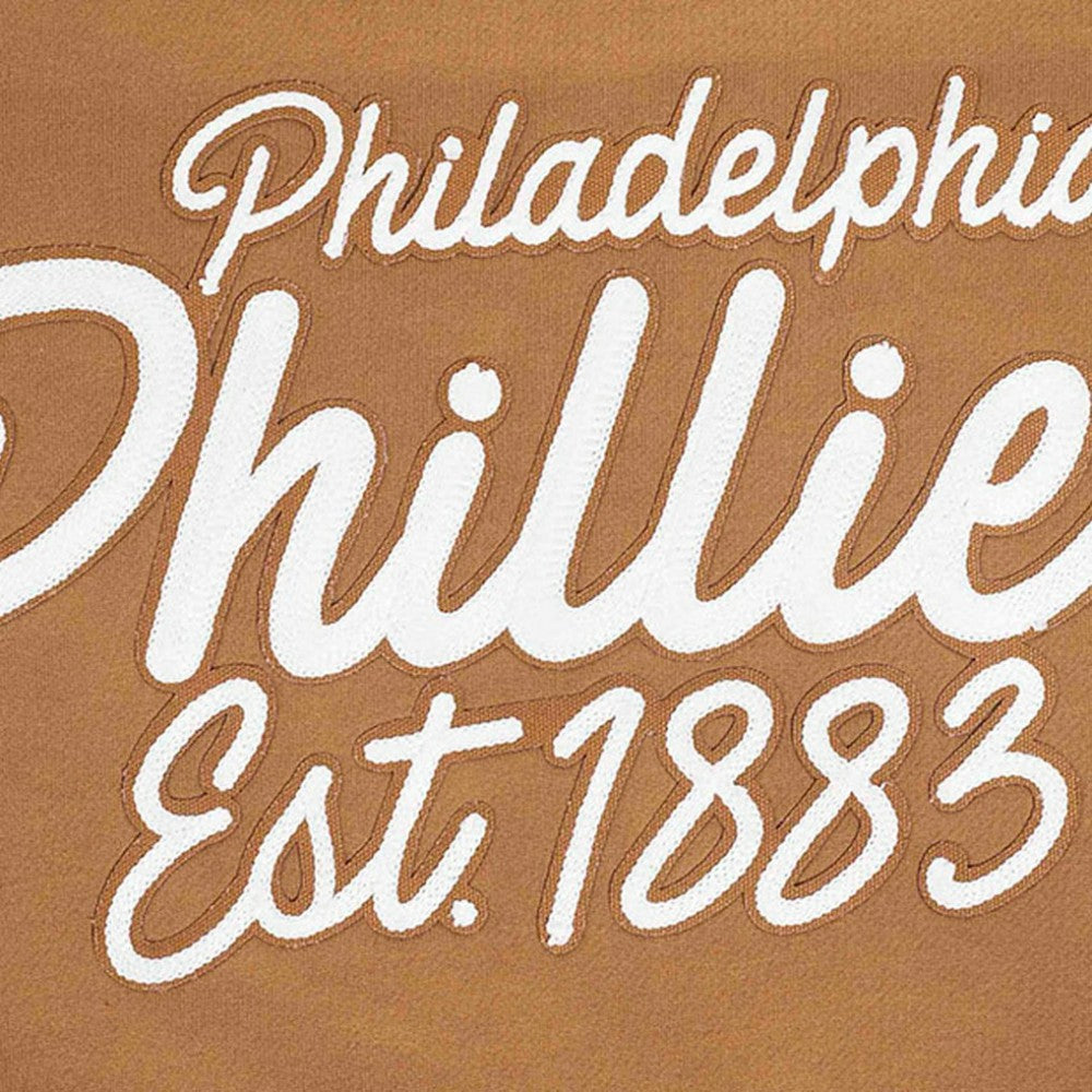 Brown Philadelphia Phillies Pro Standard Paint The City Dropped Shoulder Pullover Sweatshirt