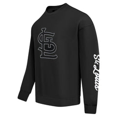 Black St. Louis Cardinals Pro Standard Paint The City Dropped Shoulder Pullover Sweatshirt