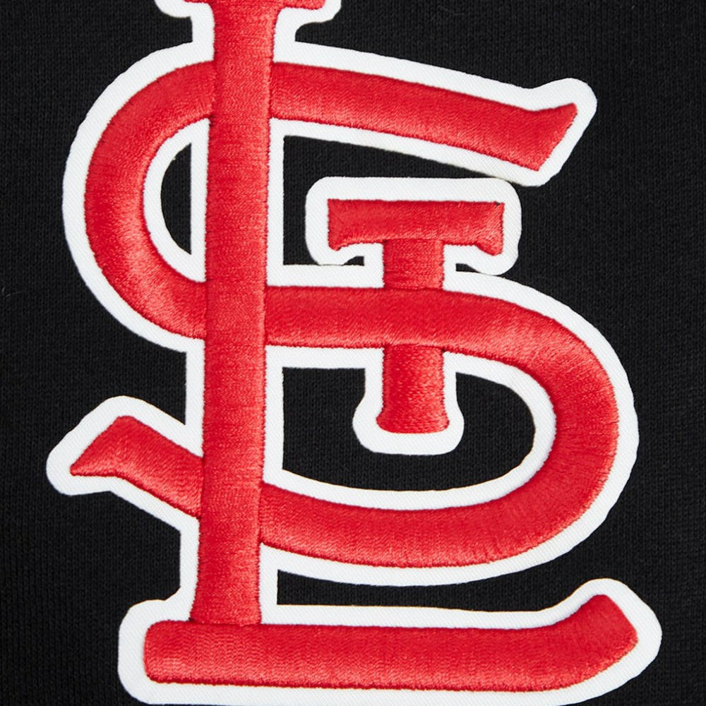 Black St. Louis Cardinals Pro Standard Paint The City Dropped Shoulder Pullover Sweatshirt