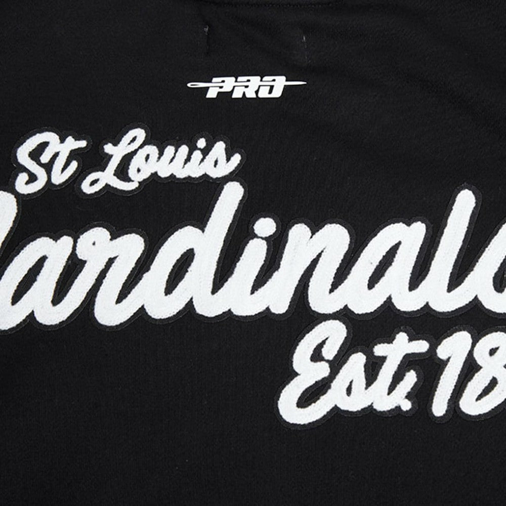 Black St. Louis Cardinals Pro Standard Paint The City Dropped Shoulder Pullover Sweatshirt