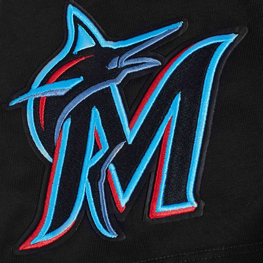 Black Miami Marlins Pro Standard Turn It Up Dropped Shoulder T-Shirt