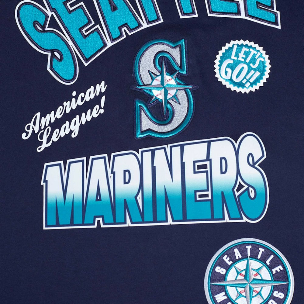 Navy Seattle Mariners Pro Standard Turn It Up Dropped Shoulder T-Shirt