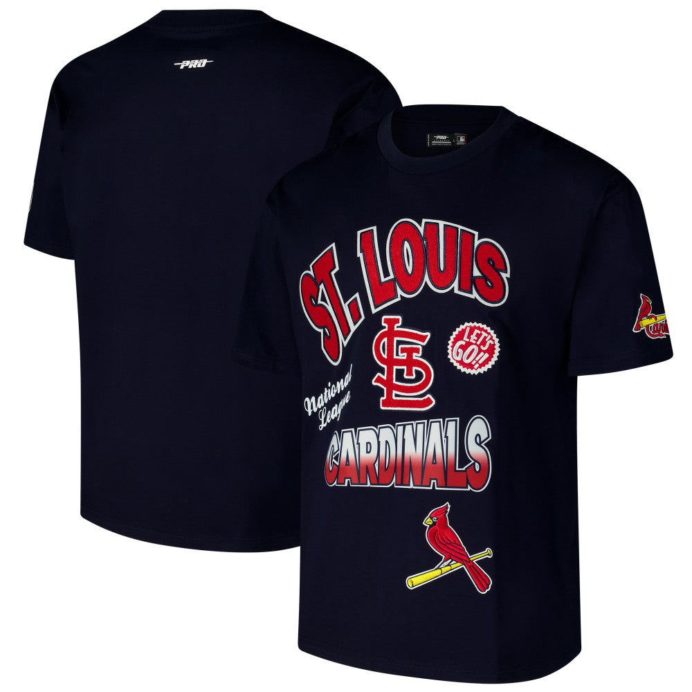 Navy St. Louis Cardinals Pro Standard Turn It Up Dropped Shoulder T-Shirt