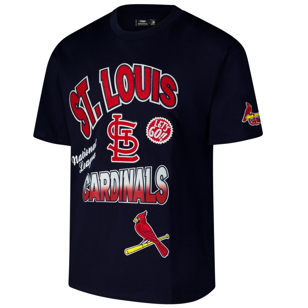 Navy St. Louis Cardinals Pro Standard Turn It Up Dropped Shoulder T-Shirt