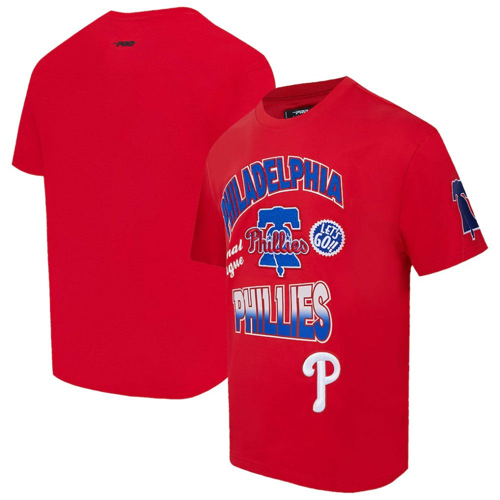 Red Philadelphia Phillies Pro Standard Turn It Up Dropped Shoulder T-Shirt