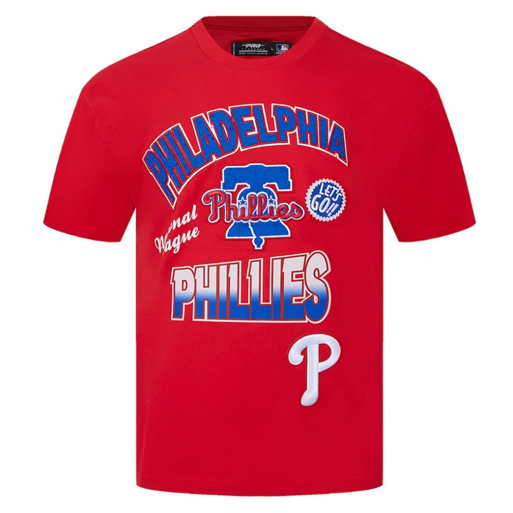 Red Philadelphia Phillies Pro Standard Turn It Up Dropped Shoulder T-Shirt