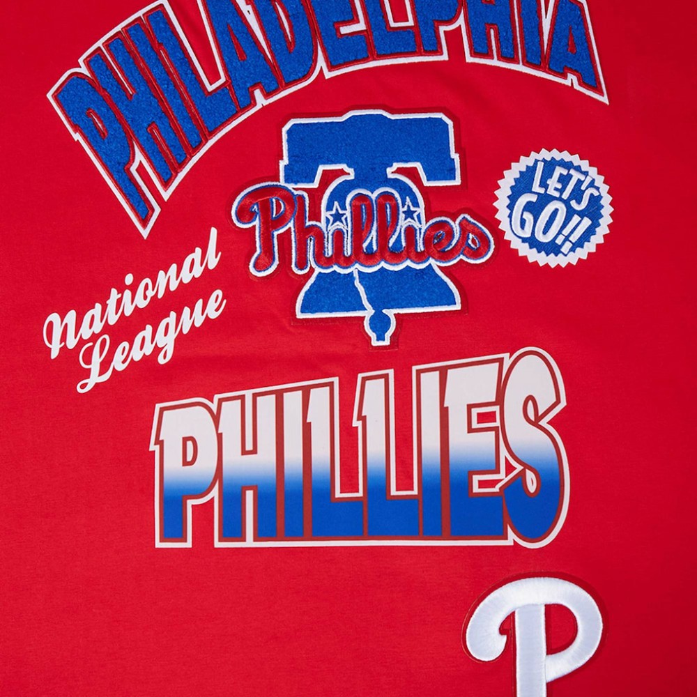 Red Philadelphia Phillies Pro Standard Turn It Up Dropped Shoulder T-Shirt