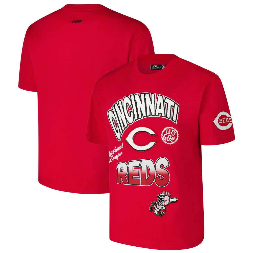 Red Cincinnati Reds Pro Standard Turn It Up Dropped Shoulder T-Shirt