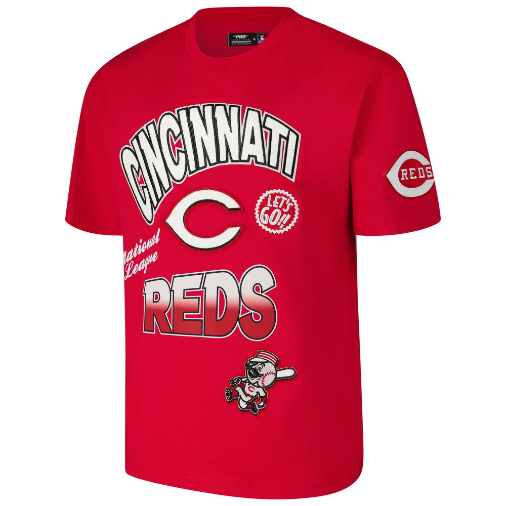 Red Cincinnati Reds Pro Standard Turn It Up Dropped Shoulder T-Shirt
