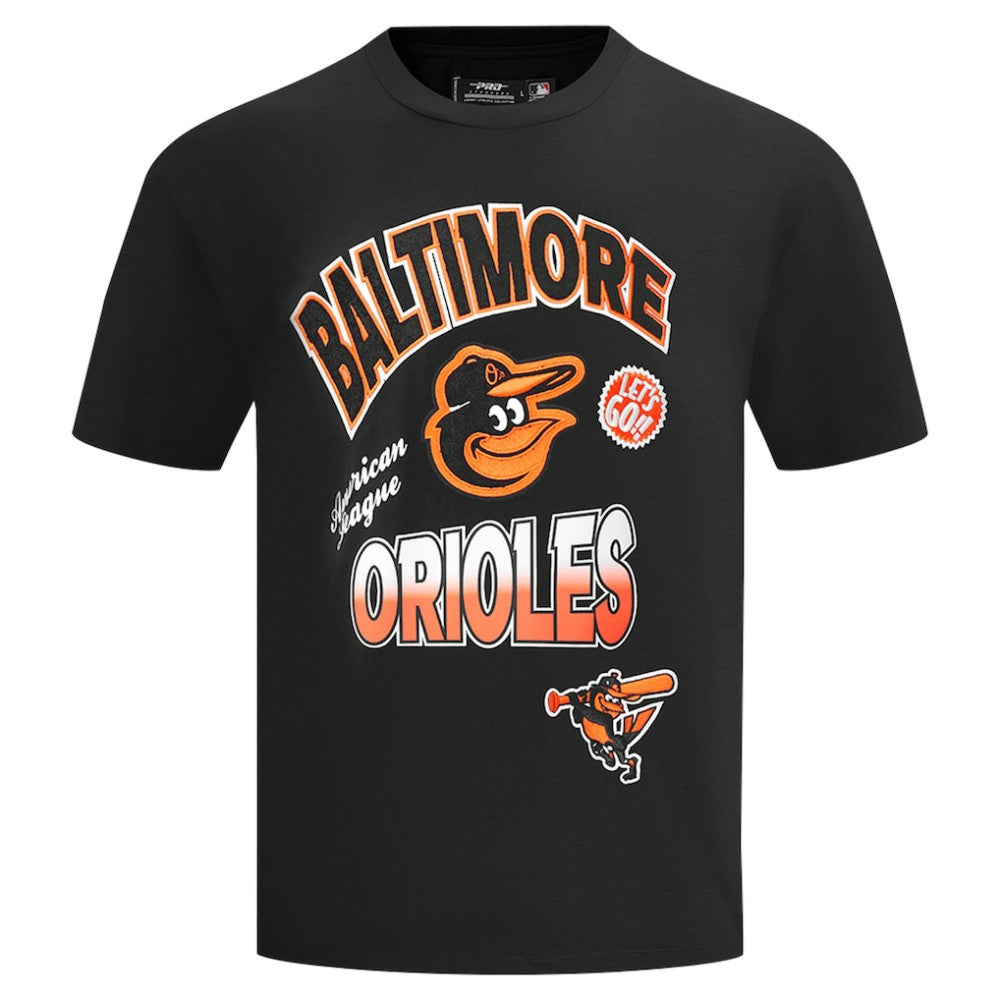 Black Baltimore Orioles Pro Standard Turn It Up Dropped Shoulder T-Shirt