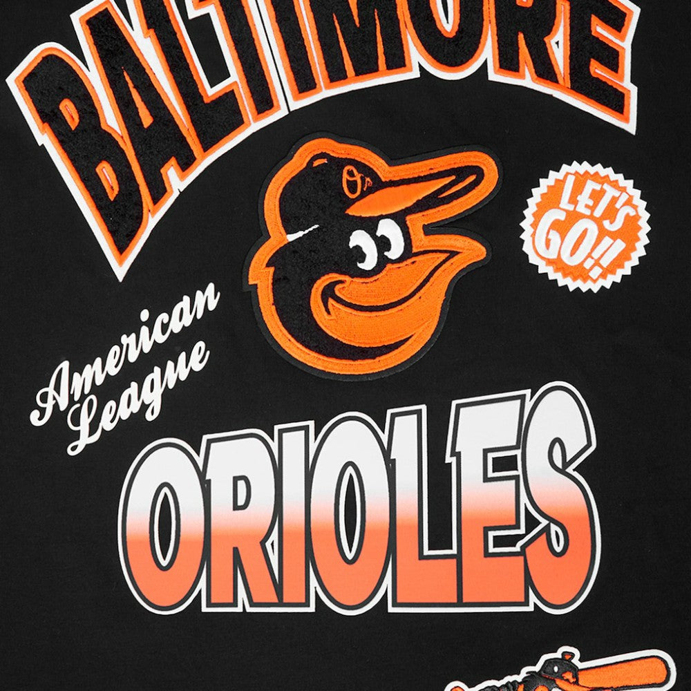 Black Baltimore Orioles Pro Standard Turn It Up Dropped Shoulder T-Shirt