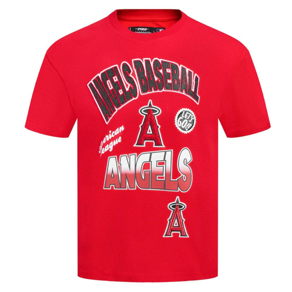 Red Los Angeles Angels Pro Standard Turn It Up Dropped Shoulder T-Shirt