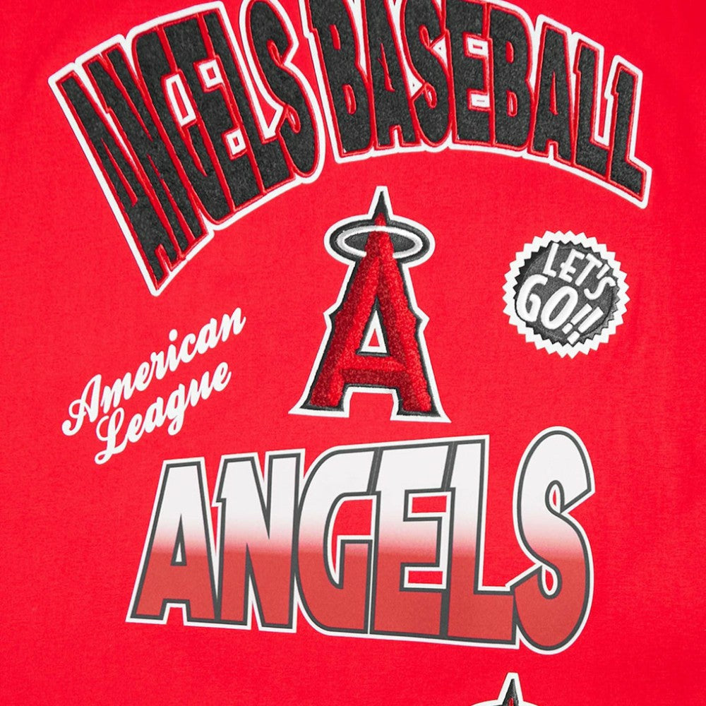 Red Los Angeles Angels Pro Standard Turn It Up Dropped Shoulder T-Shirt