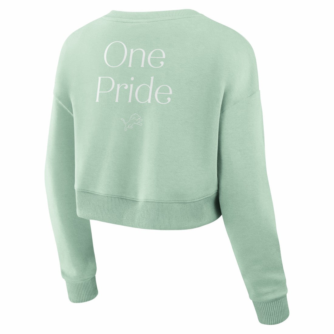 Women's Studio Tri-Blend Cropped Pullover Sweatshirt - Detroit Lions Pullover