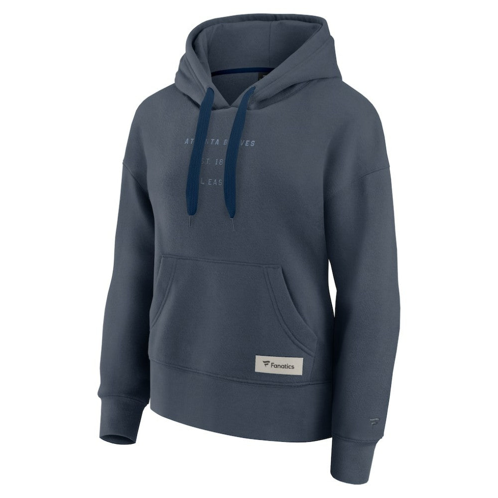 Blue Atlanta Braves Fanatics Women's Elements Future Ground Subtle Tonal Pullover Hoodie