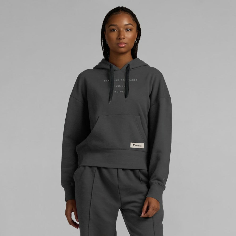 Charcoal San Francisco Giants Fanatics Women's Elements Future Ground Subtle Tonal Pullover Hoodie