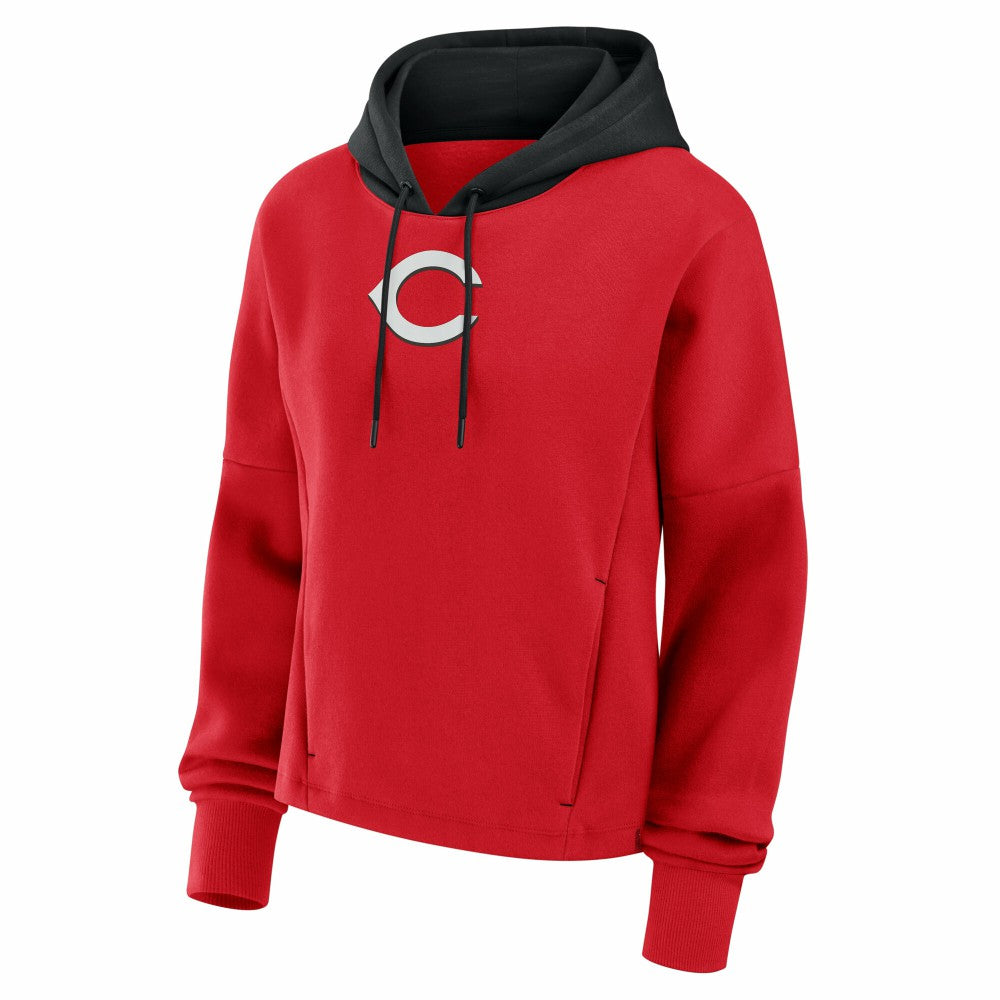 Red Cincinnati Reds Fanatics Women's Oversized Legacy Favorite Spectator Pullover Hoodie