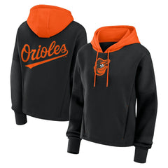 Black Baltimore Orioles Fanatics Women's Oversized Legacy Favorite Spectator Pullover Hoodie